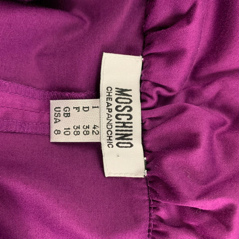 CHEAP and CHIC by MOSCHINO Size 8 Purple Cotton Blend Sleeveless Casual Top
