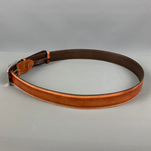 VINTAGE Taille 34 Ceinture en cuir marron beige