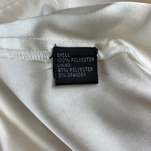CARMEN MARC VALVO Taille 2 Robe colonne en polyester crème à une épaule