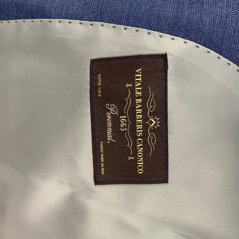 SUITSUPPLY Size 44 Blue Wool Notch Lapel Suit