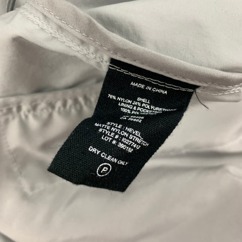 THEORY Size S Light Gray Nylon Blend Pop-Over Jacket