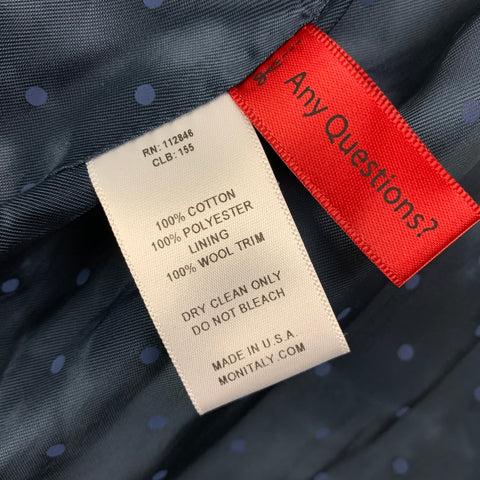 MONITALY Size 40 Black Multi-Color Print Cotton Zip Up Jacket