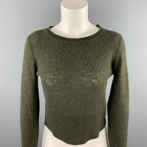 RALPH LAUREN COLLECTION Taille 8 Pull en cachemire tricoté olive
