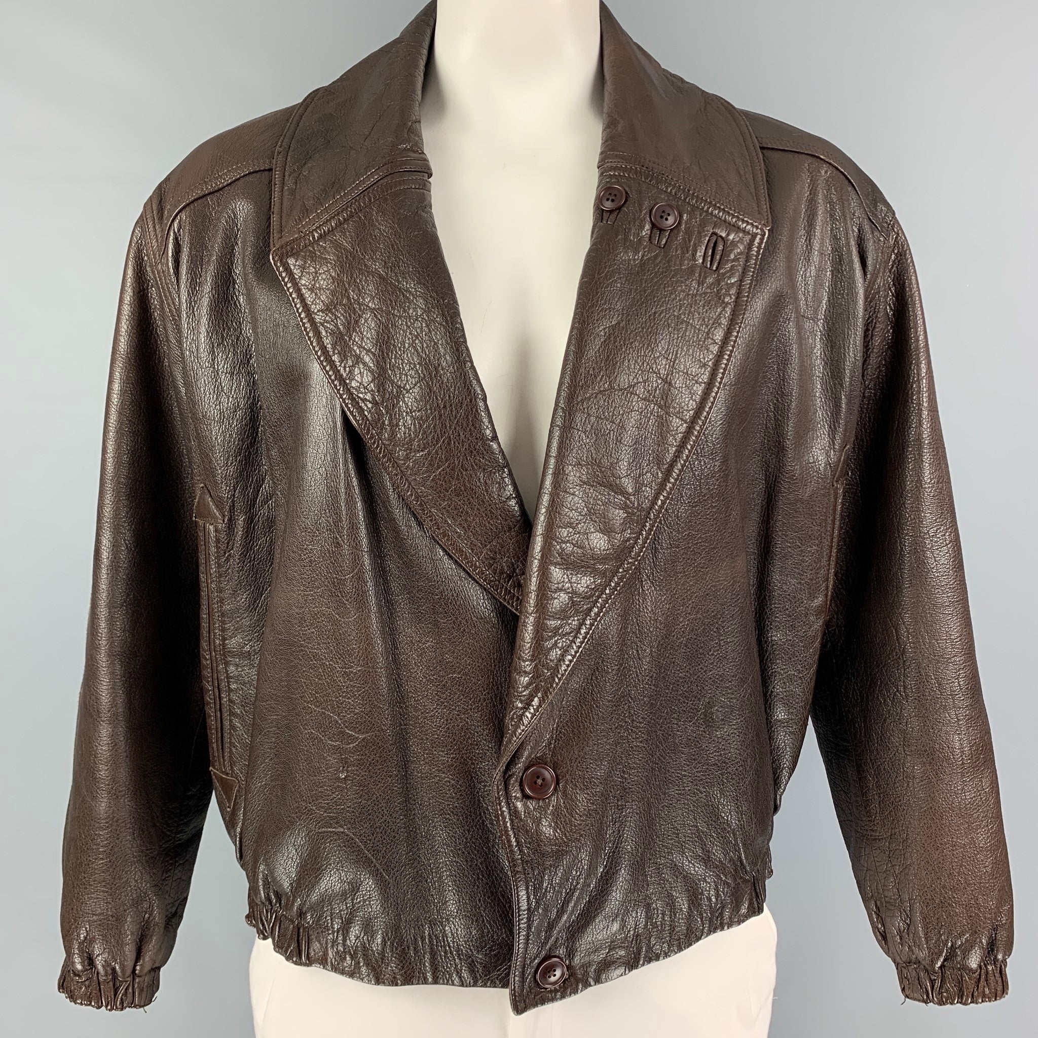 Vintage GIORGIO ARMANI Size 48 Brown Single Breasted Jacket – Sui