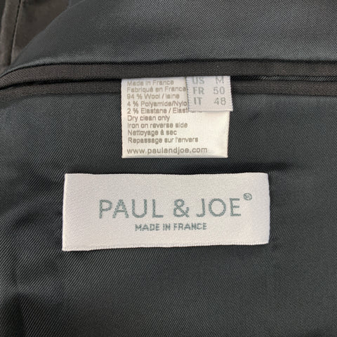 PAUL & JOE Size 38 Black Wool Blend Notch Lapel Sport Coat