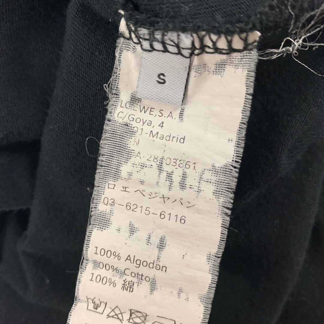 LOEWE Size S Black Morris Fox Graphic Cotton T-shirt