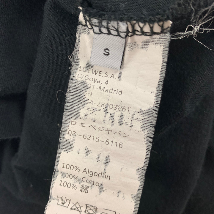 LOEWE Size S Black Morris Fox Graphic Cotton T-shirt