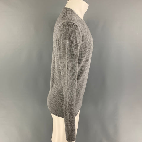 TODD SNYDER Size M Gray Merino Wool Crew-Neck Pullover