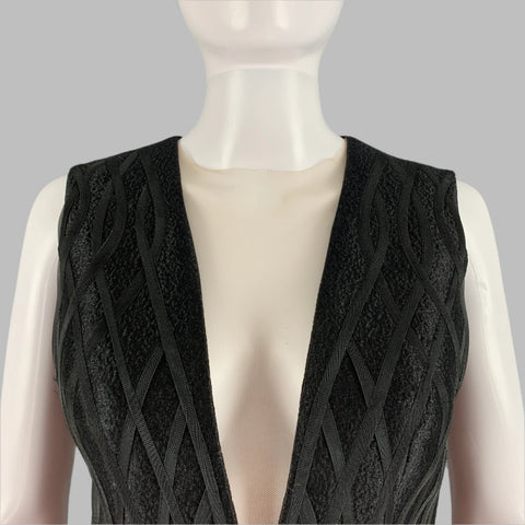 ISABEL SANCHIS Taille 2 Robe brillante en soie polyamide nue noire
