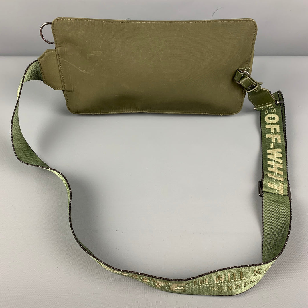 OFF-WHITE by VIRGIL ABLOH Riñonera de nailon verde oliva