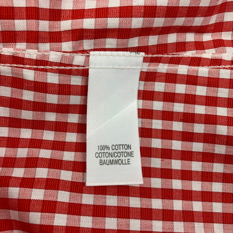 PAUL SMITH Size M Red White Checkered Cotton Button Down Short Sleeve Shirt