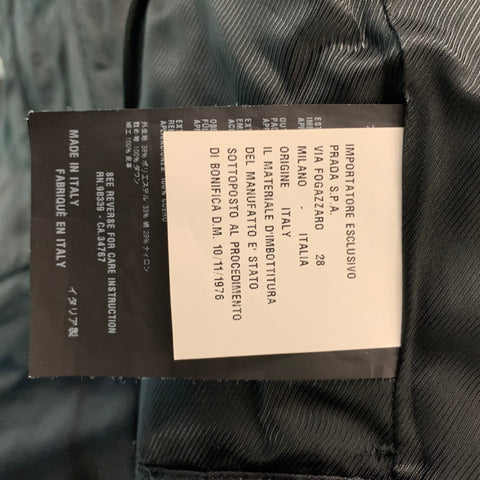 PRADA Size 38 Black Quilted Polyester Blend Jacket
