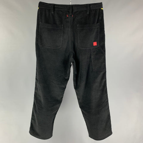 CLOT APPAREL Size L Black Corduroy Cotton Carpenter Pants