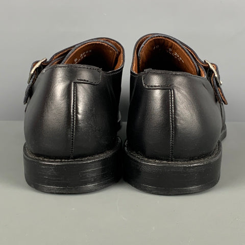 ALLEN EDMONDS Taille 10 Chaussures à lacets en cuir noir à double sangle