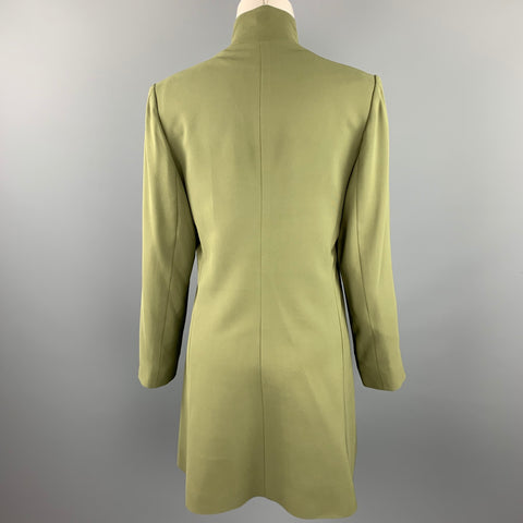 MORGANE LE FAY Talla L Abrigo Asimétrico Seda / Lycra Oliva