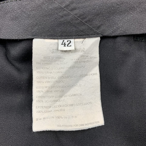 JIL SANDER Size 6 Black Virgin Wool Wide Leg Dress Pants