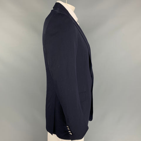 RALPH LAUREN Black Label Size 42 Regular Navy Wool Notch Lapel Sport Coat