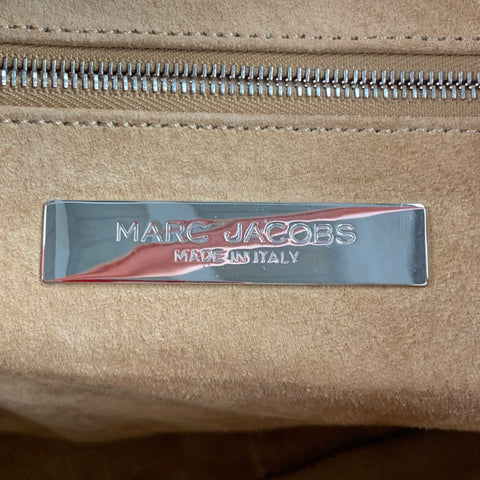 MARC JACOBS Pink Contrast Stitch Leather Top Handles Handbag