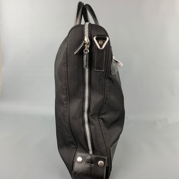 PAUL SMITH Black Herringbone Nylon Garment Bag