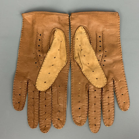 SHALIMAR Size 7 Tan Leather Gloves