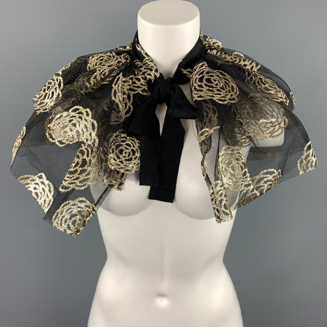 CO S/S 2018 Waist Size One Size Metallic Black & Gold Tule Collar