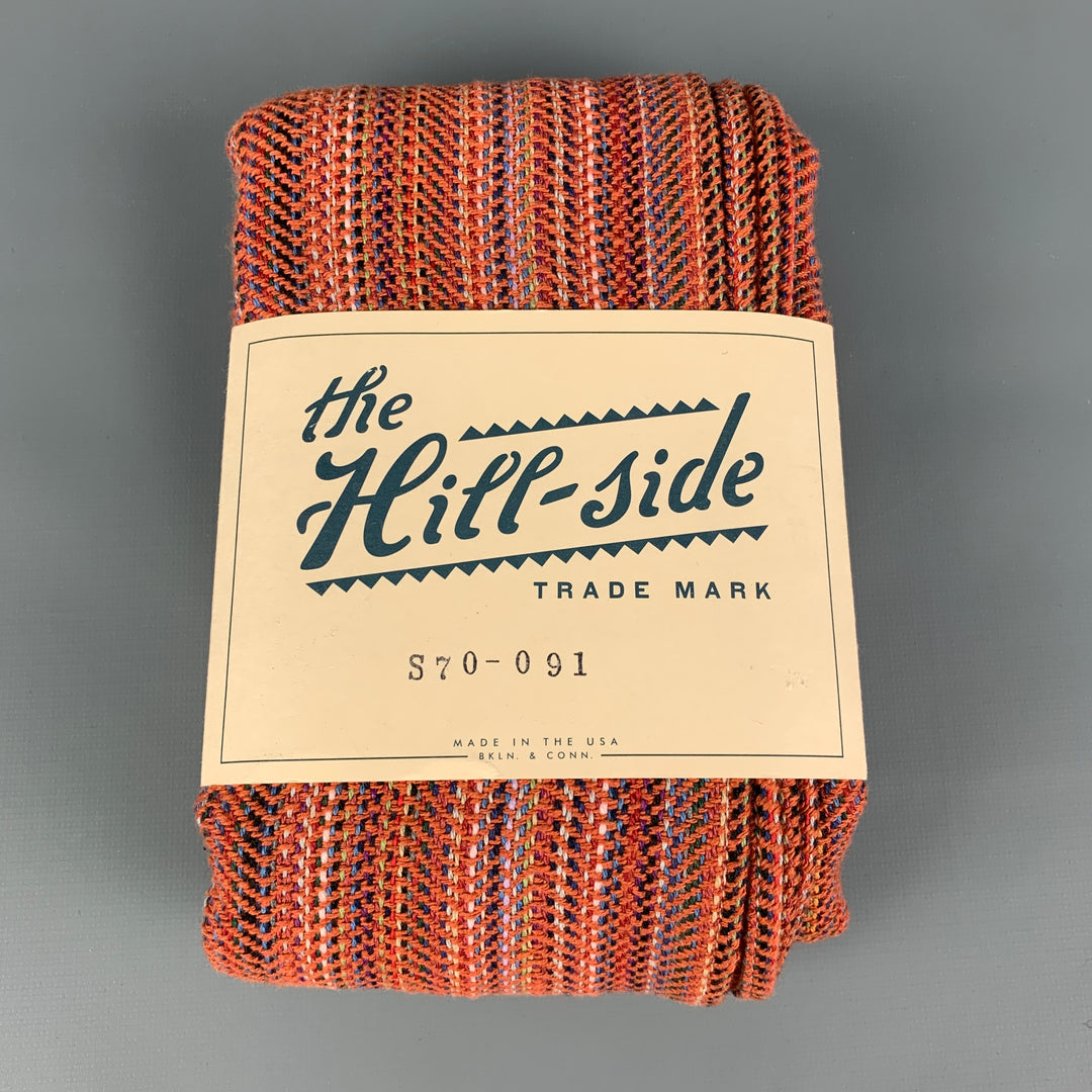 THE HILL-SIDE Brick Multi-Color Woven Cotton Blend Large Scarf