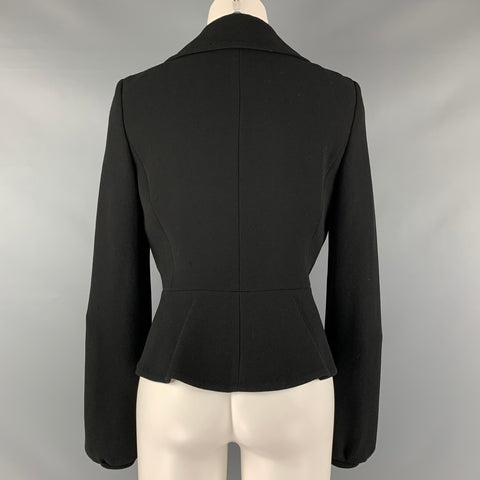 MAX MARA Size 8 Black Triacetate Blend Single Breasted Jacket