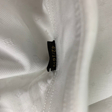LOUIS VUITTON Size L White Logo Cotton Button Up Long Sleeve Shirt