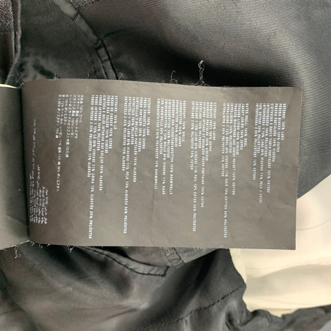 PRADA Size 38 Charcoal Wool Single Breasted Peak Lapel Suit