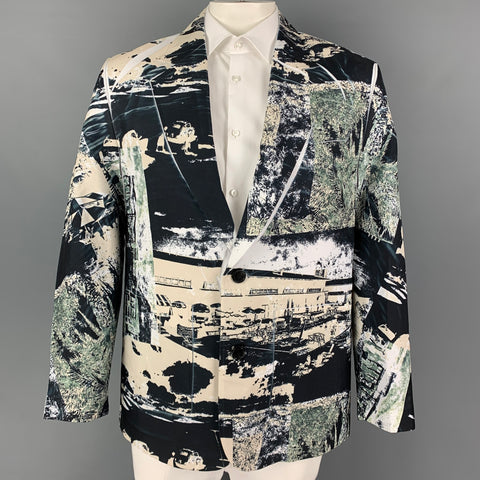 3.1 PHILLIP LIM Size 40 Multi-Color Print Not Listed Oversized Sport Coat