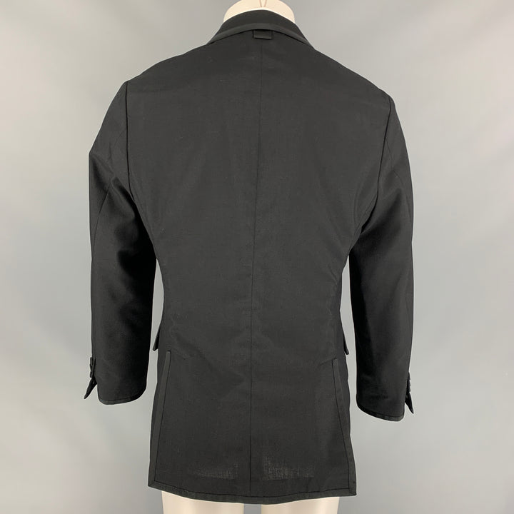 THOM BROWNE Size 38 Black Notch Lapel Sport Coat