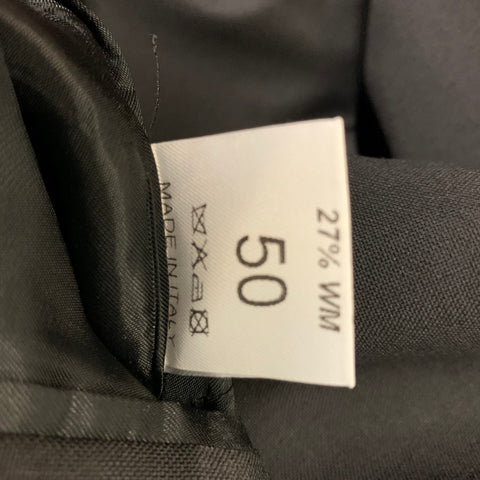 RAF SIMONS Chest Size 40 Short Black Solid Wool Blend Notch Lapel Sport Coat