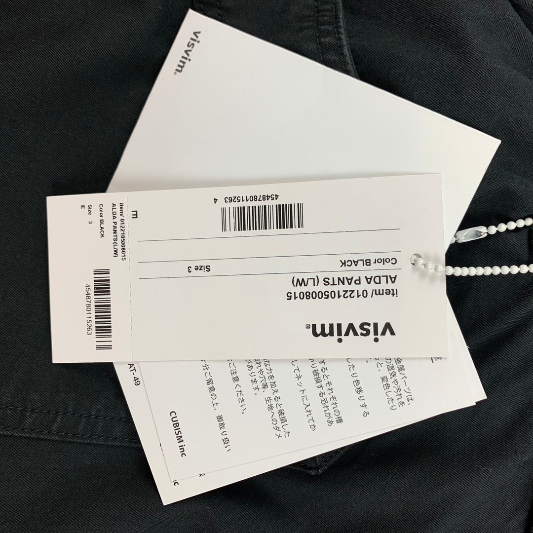 VISVIM Size L Black Cotton Zip Fly Carroll Trouser Pants