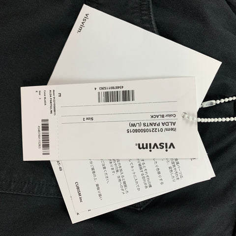 VISVIM Size L Black Cotton Zip Fly Carroll Trouser Pants
