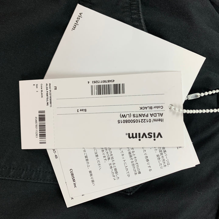 VISVIM Size L Black Cotton Zip Fly Carroll Trouser Pants
