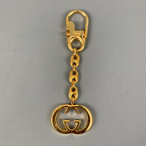 GUCCI GG Gold Chain Link Metal Key Chain