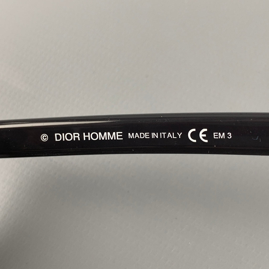 DIOR HOMME Grey Black Mixed Materials Acetate Metal Sunglasses