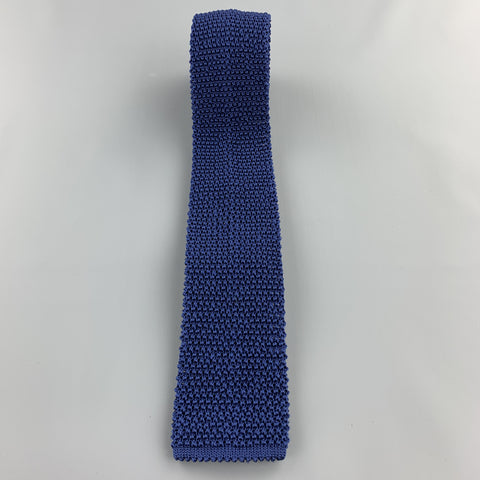 CHARVET Navy Blue Silk Textured Knit Tie