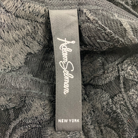 ADAM SELMAN Size 2 Black Lace Dress Pants