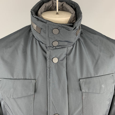 EREDI PISANO Size M Navy Padded Patch Pocket Winter Jacket