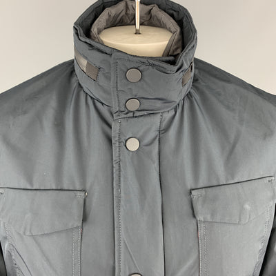 EREDI PISANO Navy Size M Padded Patch Pocket Winter Jacket