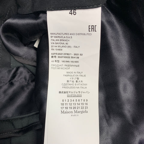 MAISON MARTIN MARGIELA Size 30 Black Wool Mohair Tuxedo Dress Pants