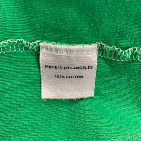 BIANCA CHANDON Size M Green Cotton Patch Pocket T-shirt
