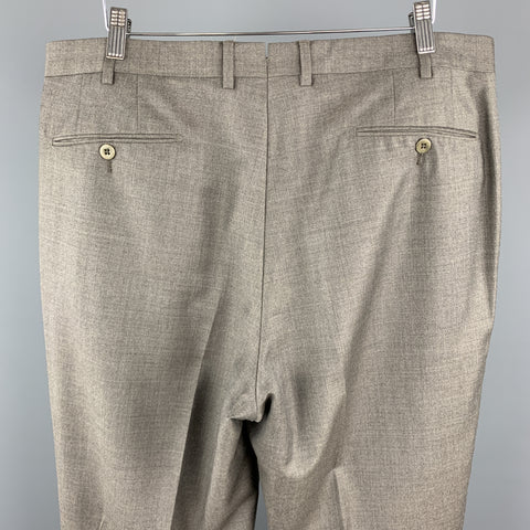ERMENEGILDO ZEGNA TROFEO Size 38 x 36 Gray Wool Dress Pants