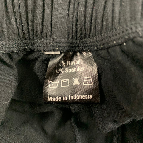 SKINGRAFT Size M Black Rayon Silk Drop-Crotch Casual Pants