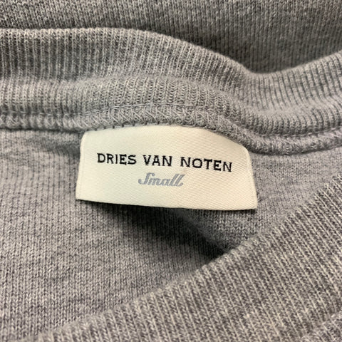 DRIES VAN NOTEN Size S Grey Cotton Sleeveless Sweatshirt