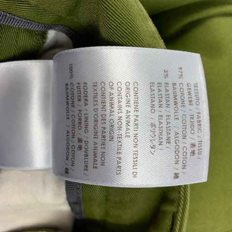 GUCCI Size 28 Green Cotton Zip Fly Casual Pants