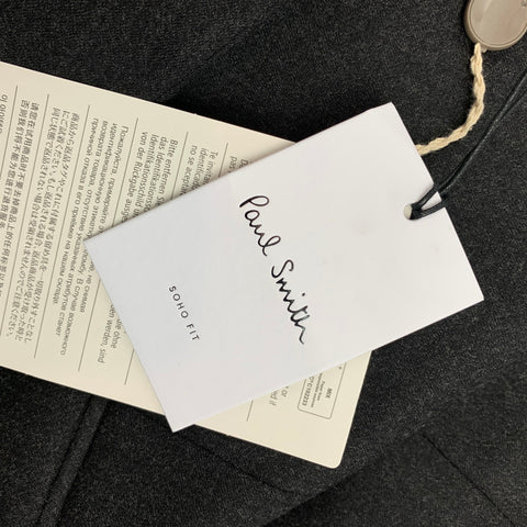 PAUL SMITH Soho Fit Size 44 Regular Charcoal Wool / Cashmere Sport Coat