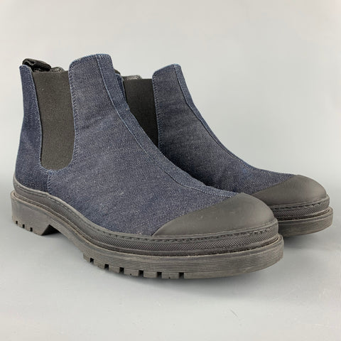 WANT LES ESSENTIELS Size 11 Indigo Denim Pull On Ankle Boots