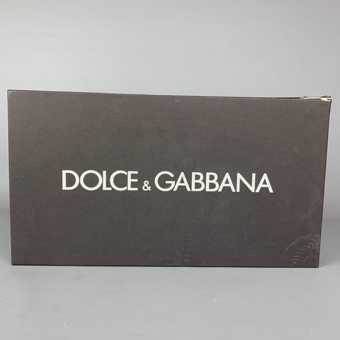 DOLCE & GABBANA Size 10 Blue Perforated Leather Lace Up Shoes